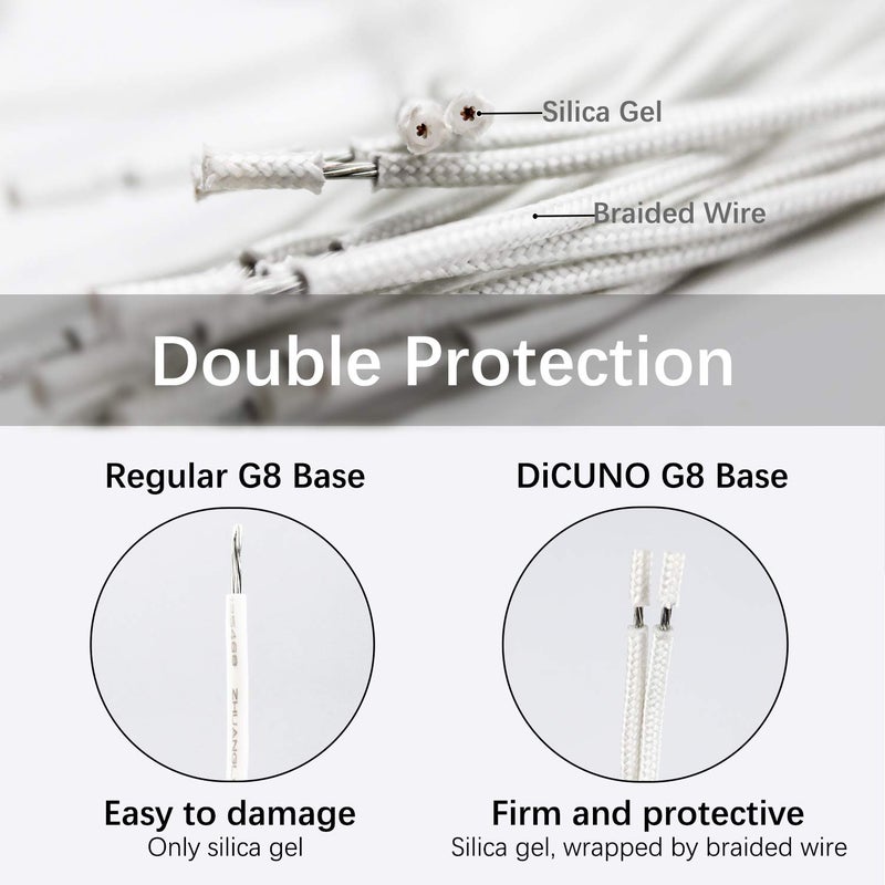 DiCUNO G8 Base Wire Connector Socket, G8 LED Light Bulb Socket Adapter, Ceramic Bulb Holder, 20 Pack - Image 4